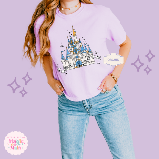 PRINTED DWORLD CASTLE - WOMENS BOXY T-SHIRT