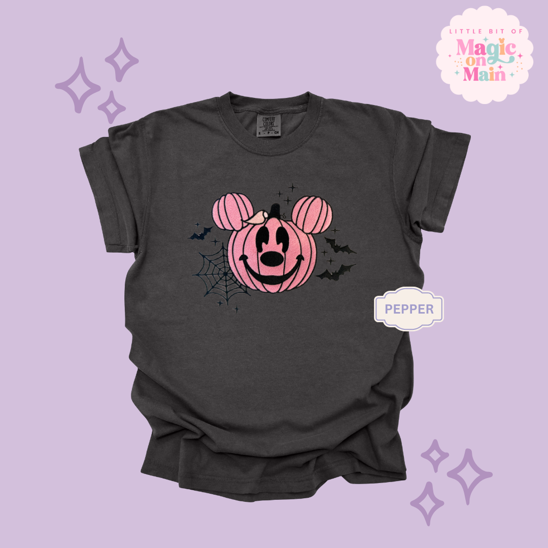 EMBROIDERED PINK PUMPKIN - EXCLUSIVE TO MoM - ADULT T-SHIRT