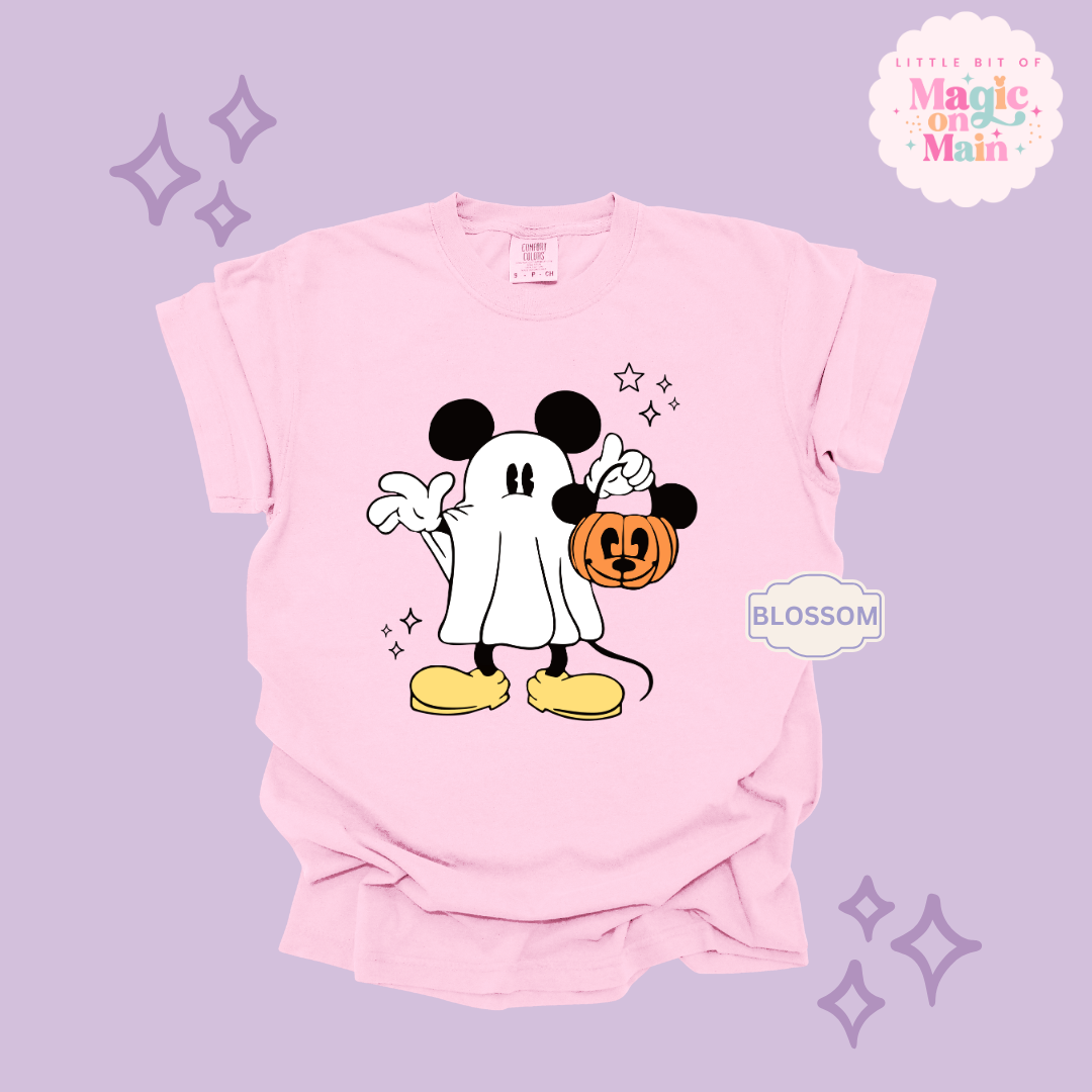PRINTED MICKEY GHOST - ADULT T-SHIRT