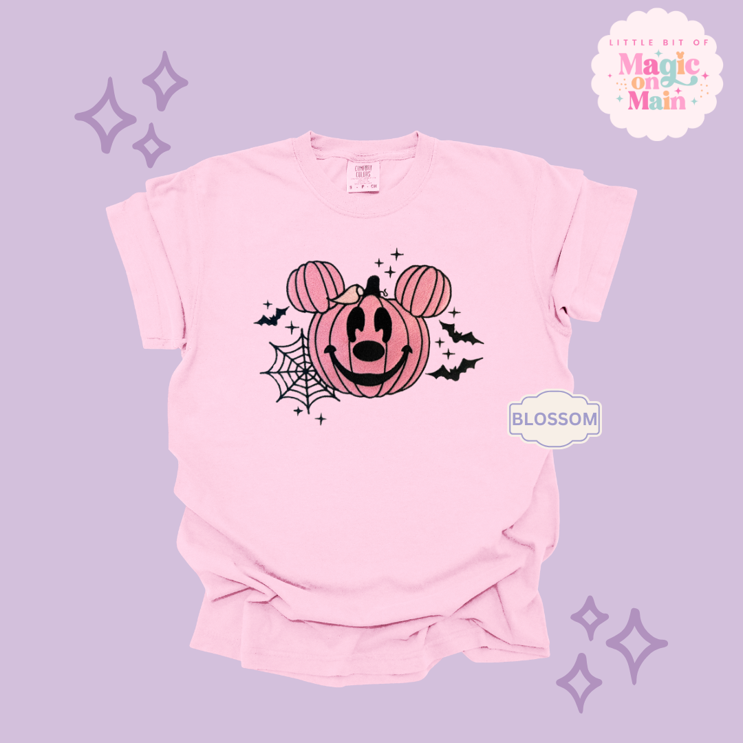 EMBROIDERED PINK PUMPKIN - EXCLUSIVE TO MoM - ADULT T-SHIRT