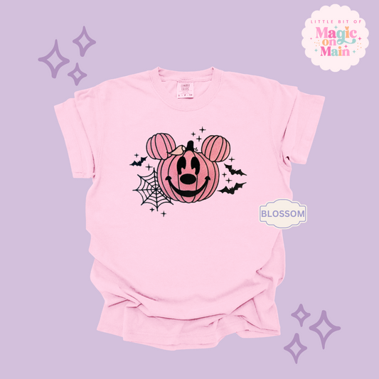 EMBROIDERED PINK PUMPKIN - EXCLUSIVE TO MoM - ADULT T-SHIRT