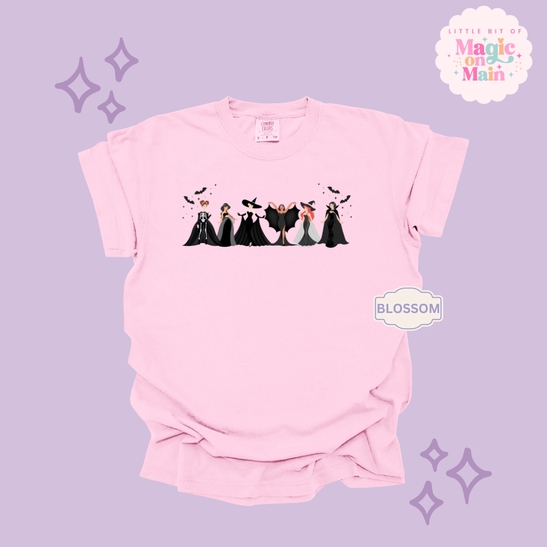 PRINTED SPOOKY PRINCESSES - ADULT T-SHIRT