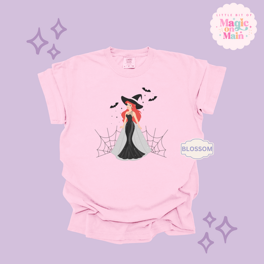 PRINTED SPOOKY ARIEL - ADULT T-SHIRT
