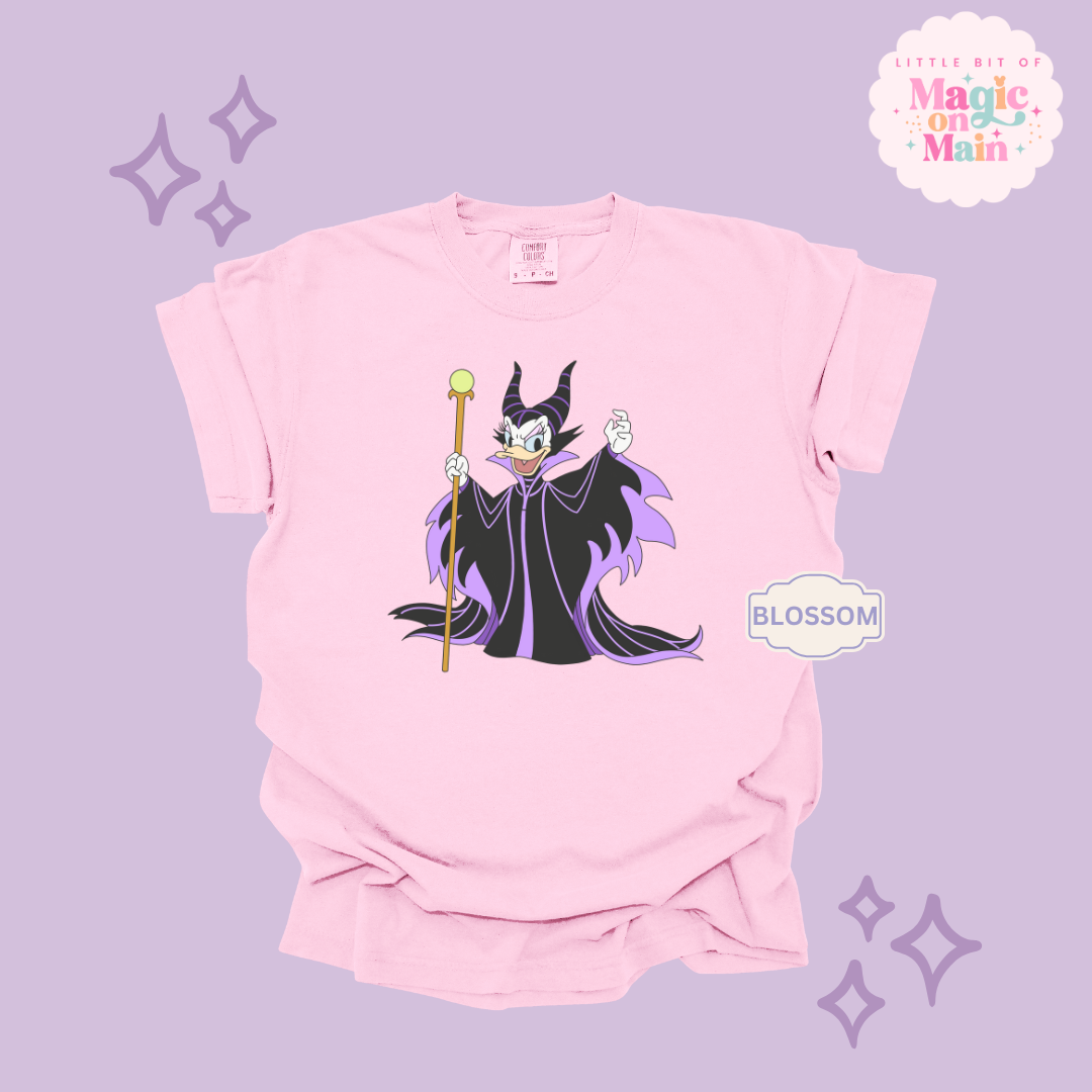 PRINTED MALEFICENT DAISY - ADULT T-SHIRT