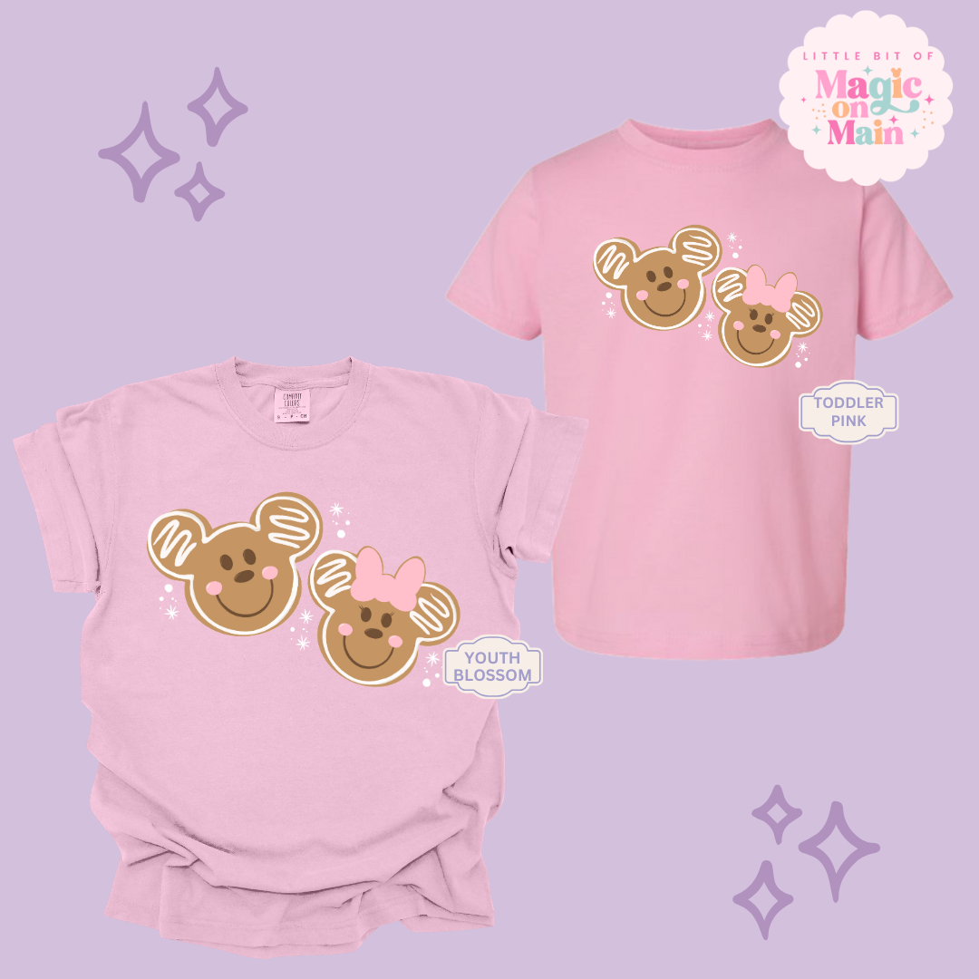 PRINTED GINGERBREAD MICKEY & MINNIE - EXCLUSIVE TO MoM - YOUTH/TODDLER