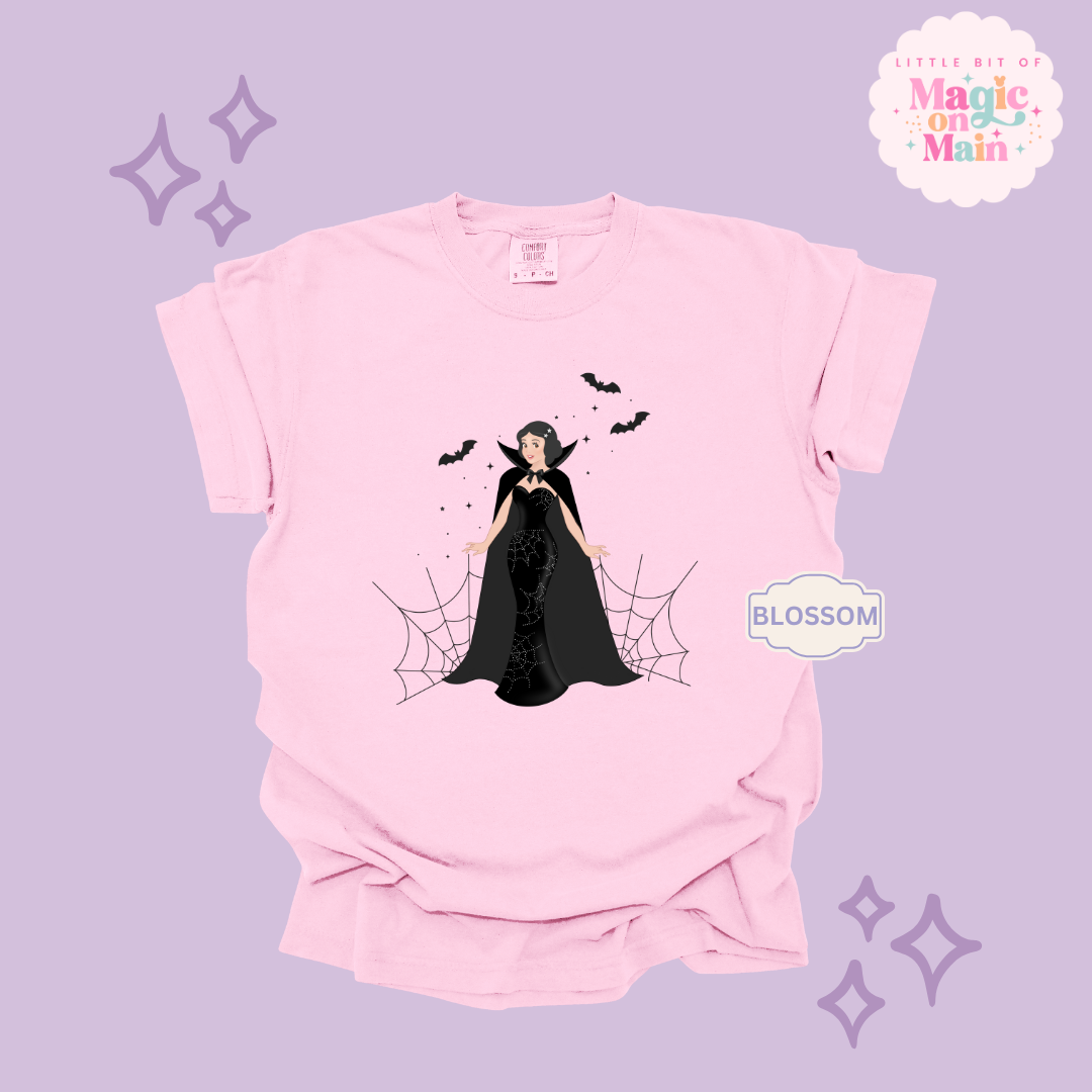 PRINTED SPOOKY SNOW WHITE - ADULT T-SHIRT