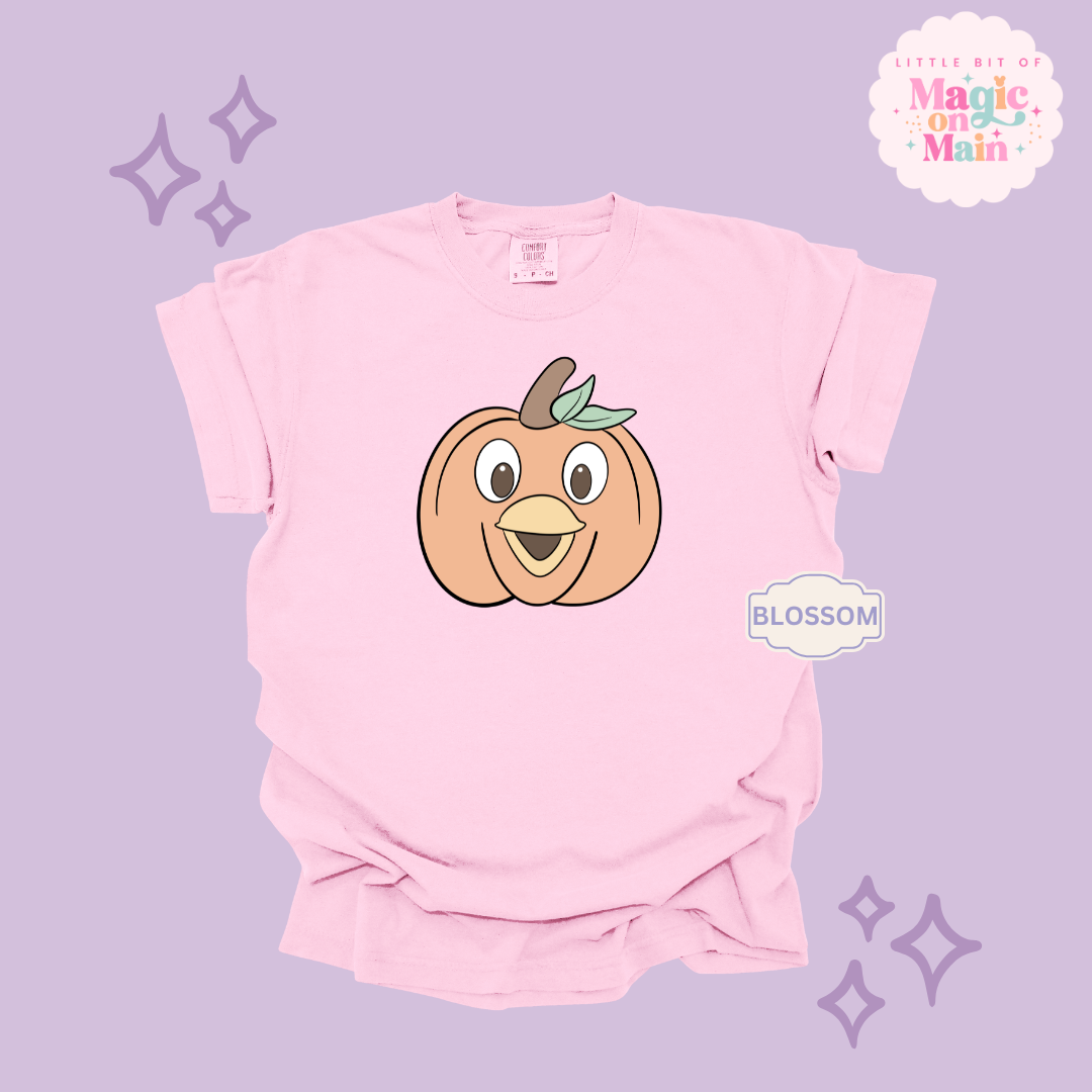 PRINTED ORANGE BIRD PUMPKIN - ADULT T-SHIRT