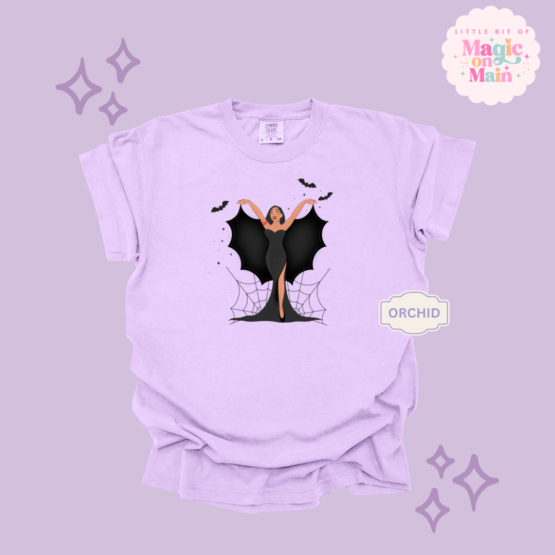 PRINTED SPOOKY POCAHONTAS - ADULT T-SHIRT