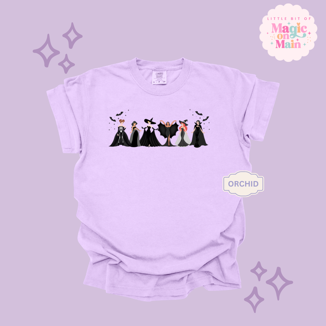PRINTED SPOOKY PRINCESSES - ADULT T-SHIRT