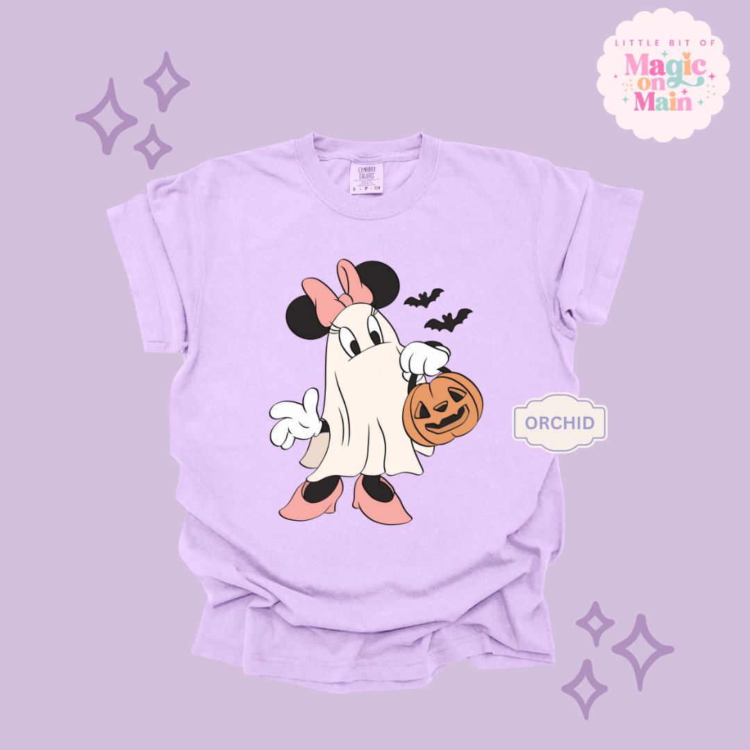 PRINTED GHOST MINNIE - ADULT T-SHIRT