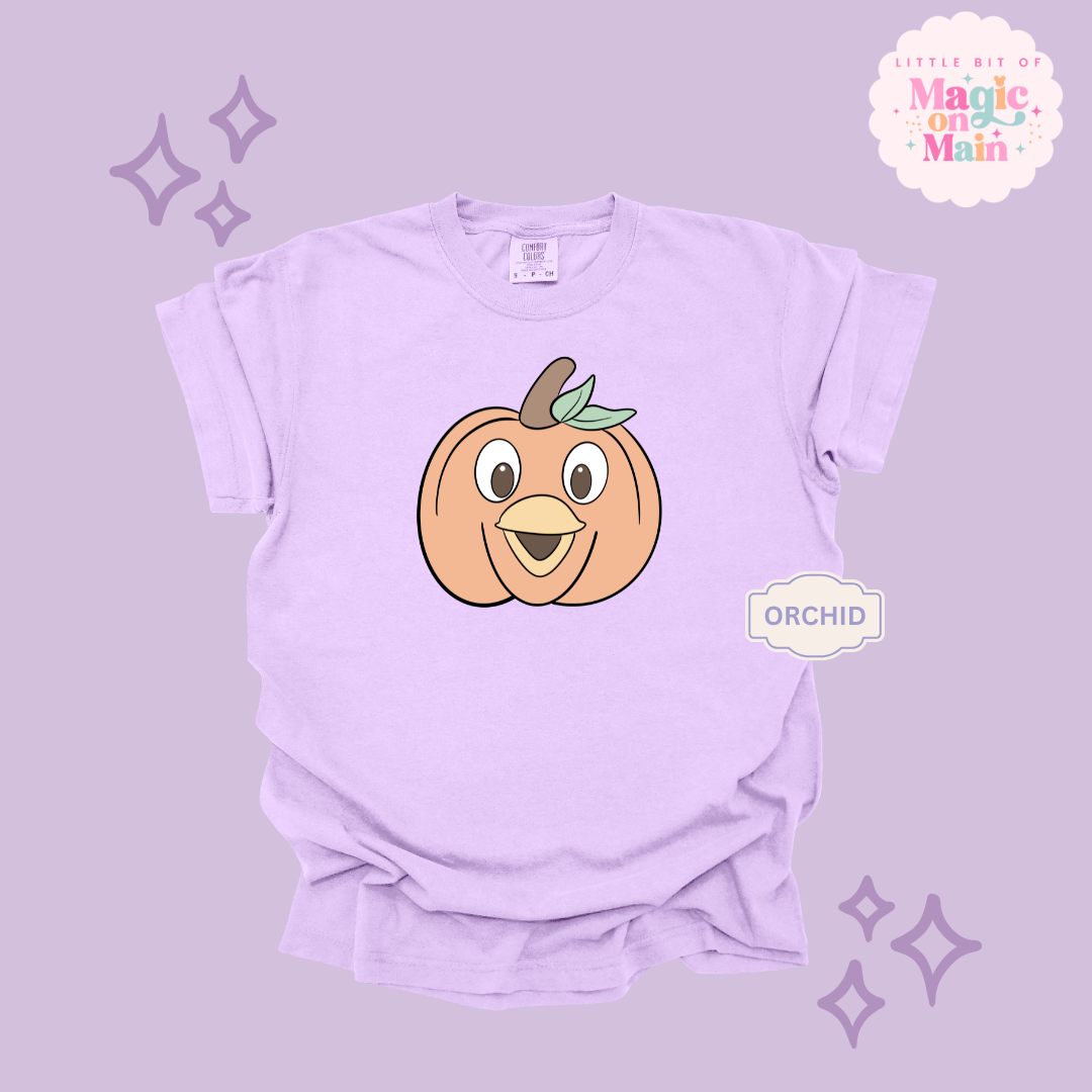 PRINTED ORANGE BIRD PUMPKIN - ADULT T-SHIRT