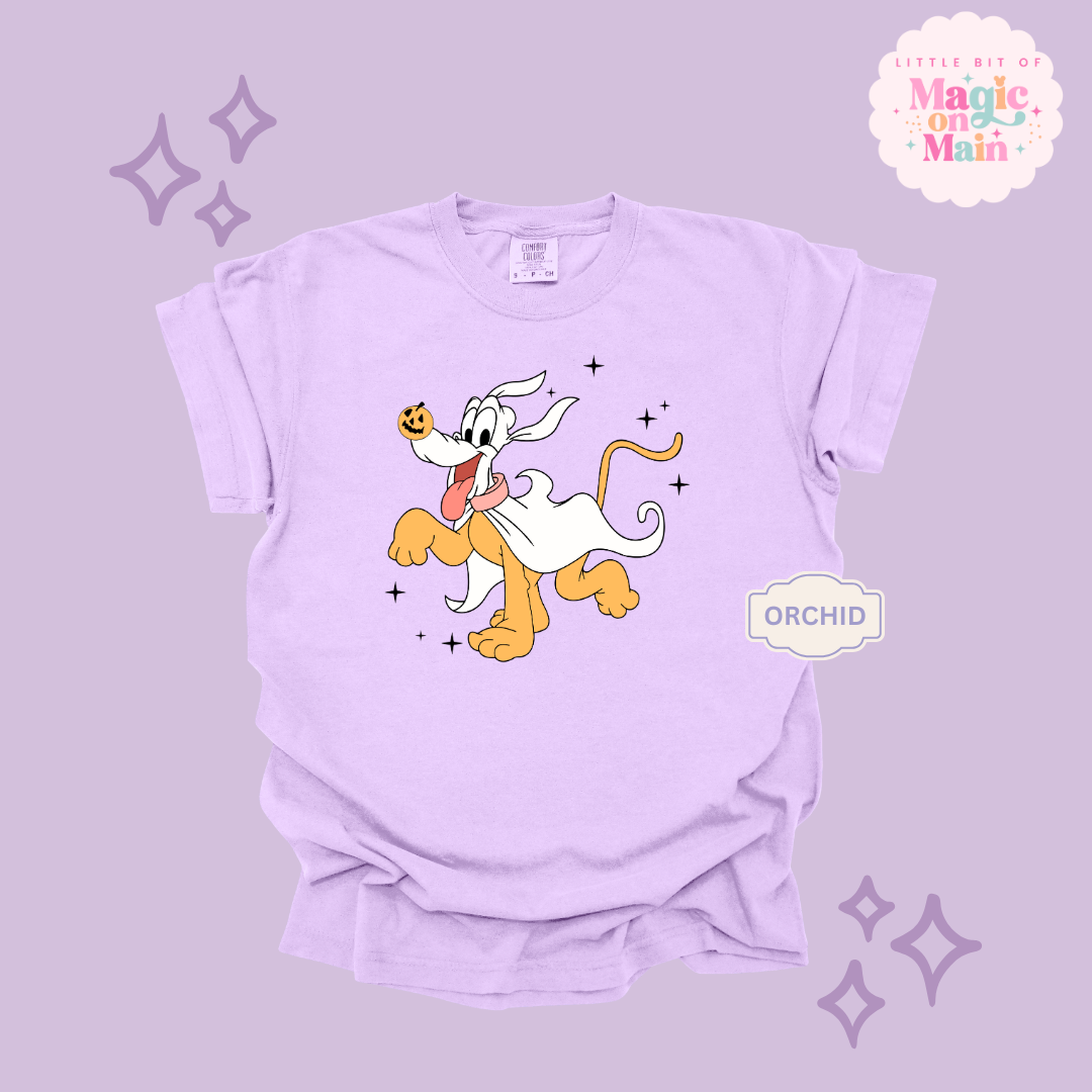 PRINTED HALLOWEEN PLUTO - ADULT T-SHIRT