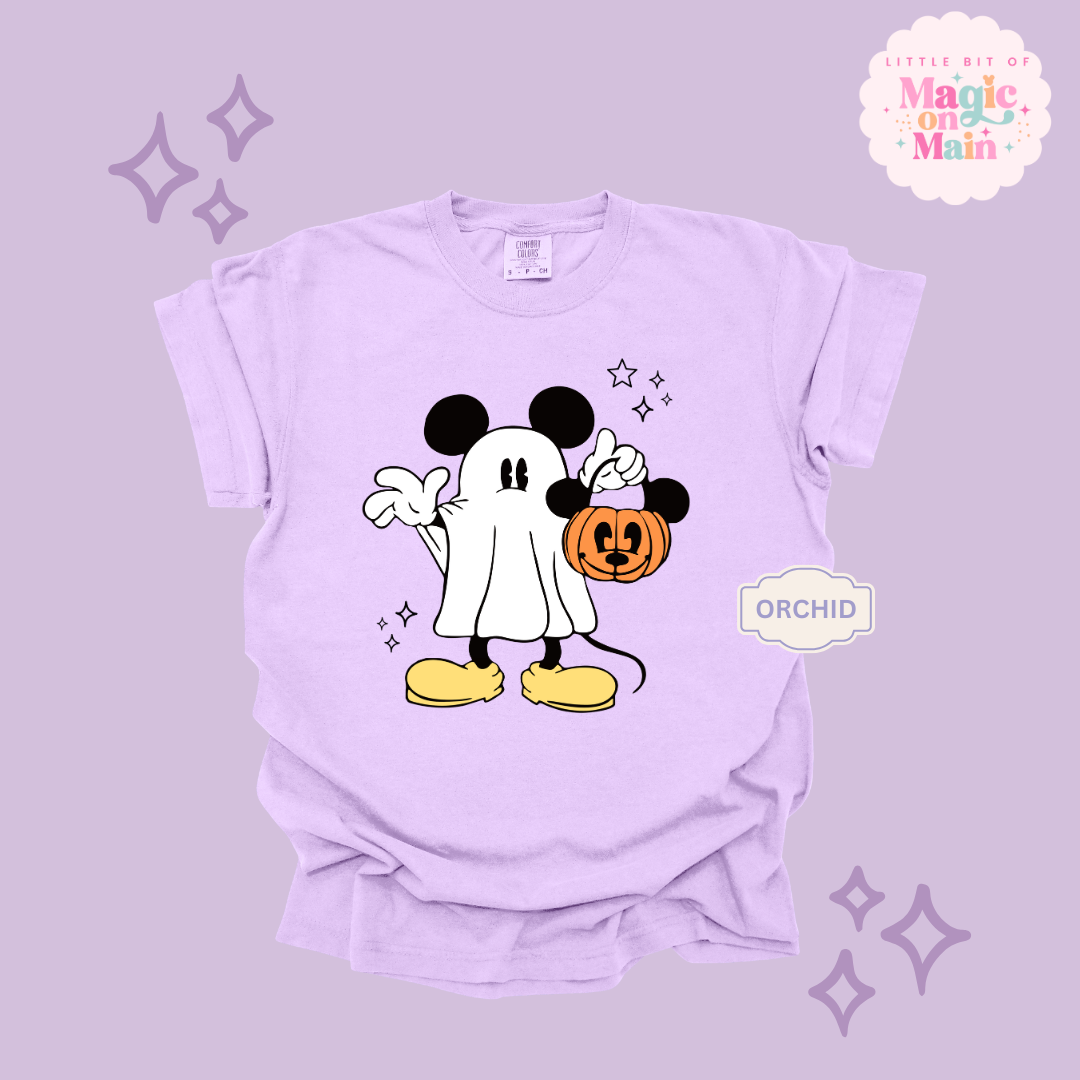 PRINTED MICKEY GHOST - ADULT T-SHIRT