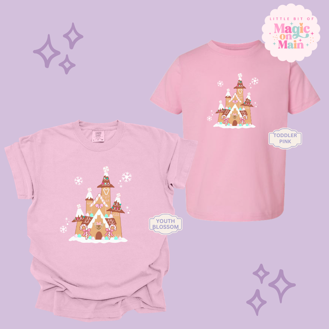 PRINTED GINGERBREAD CASTLE - EXCLUSIVE TO MoM - YOUTH/TODDLER