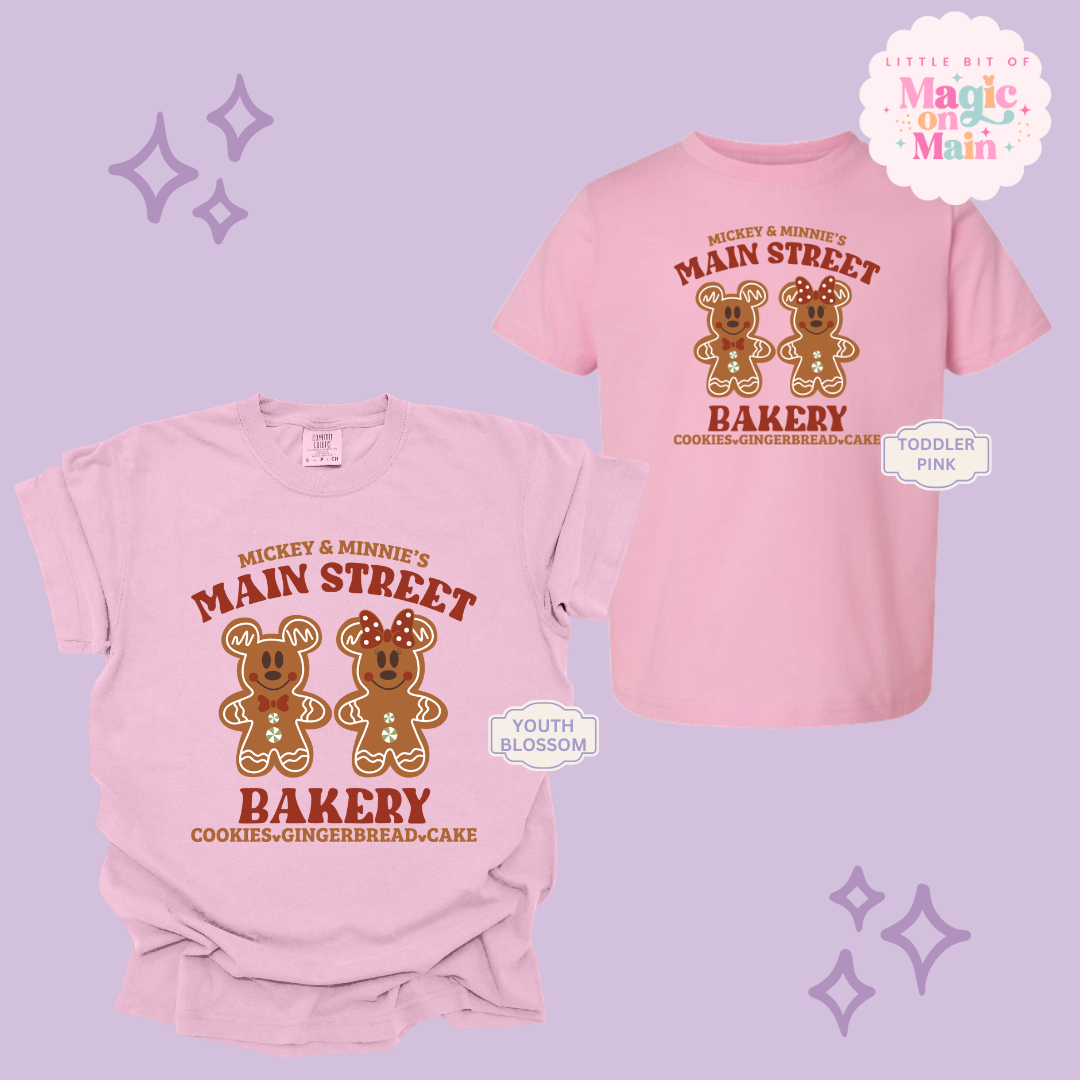 PRINTED MAIN STREET BAKERY RED - YOUTH/TODDLER