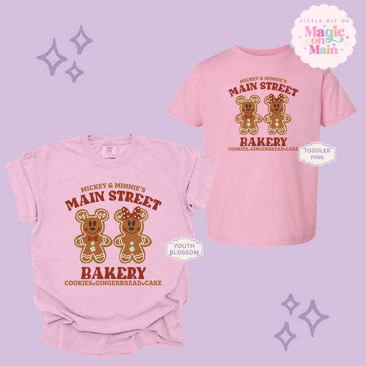PRINTED MAIN STREET BAKERY RED - YOUTH/TODDLER