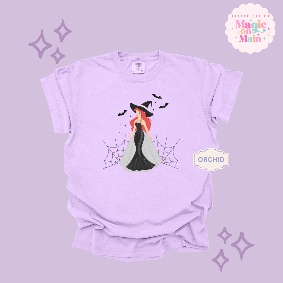 PRINTED SPOOKY ARIEL - ADULT T-SHIRT