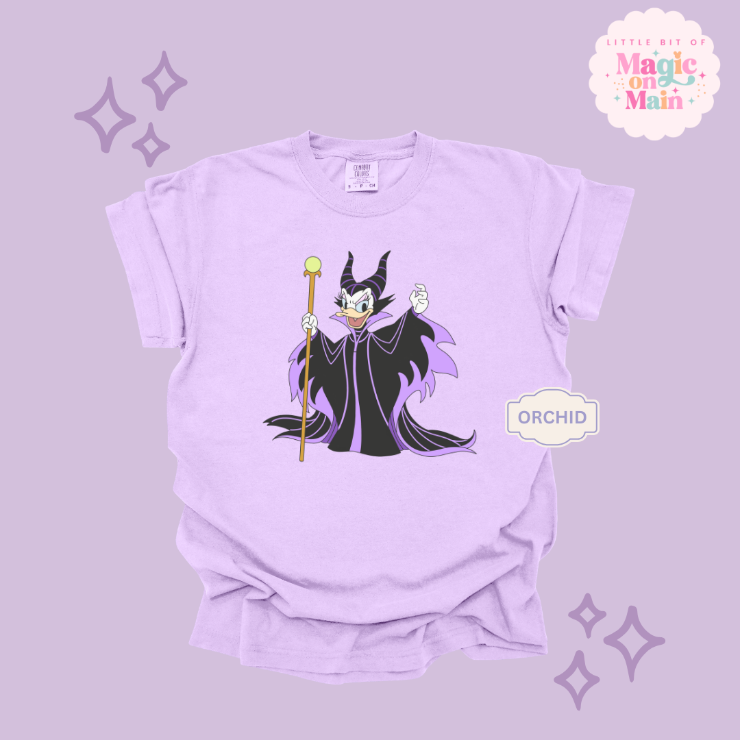 PRINTED MALEFICENT DAISY - ADULT T-SHIRT