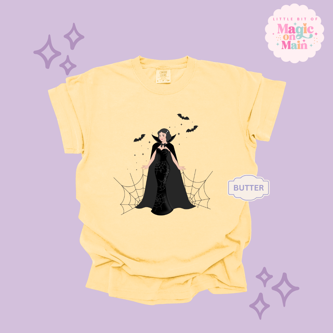 PRINTED SPOOKY SNOW WHITE - ADULT T-SHIRT