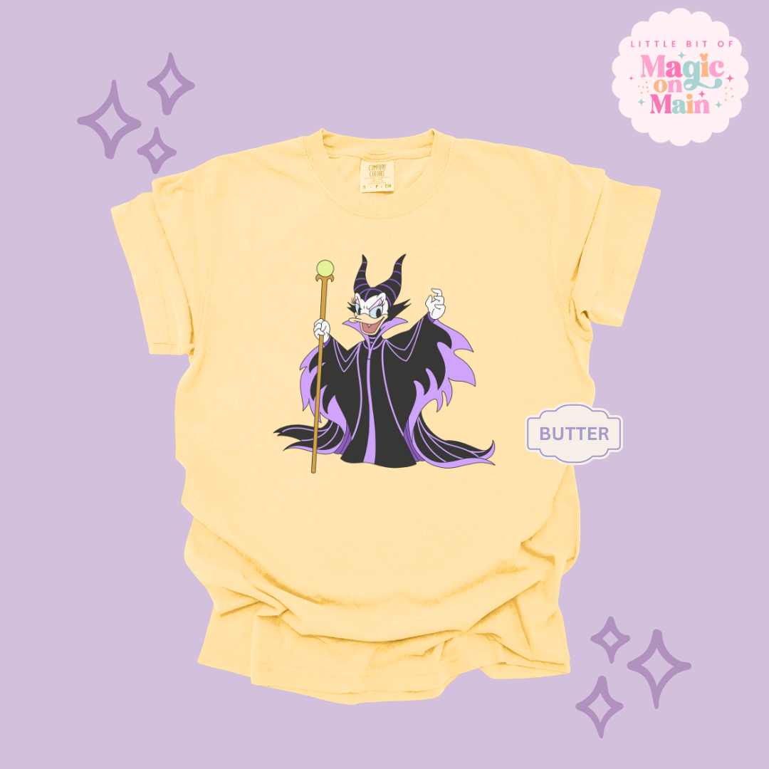 PRINTED MALEFICENT DAISY - ADULT T-SHIRT