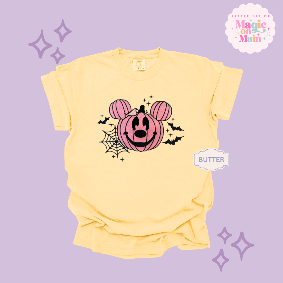EMBROIDERED PINK PUMPKIN - EXCLUSIVE TO MoM - ADULT T-SHIRT