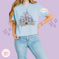 PRINTED DLAND CASTLE - WOMENS BOXY T-SHIRT