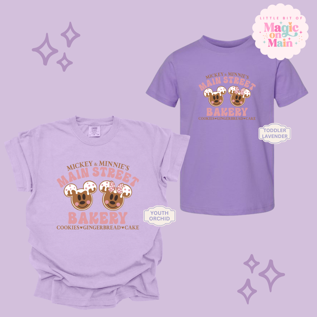 PRINTED MAIN STREET BAKERY PINK - YOUTH/TODDLER