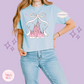 PRINTED CASTLE - WOMENS BOXY T-SHIRT