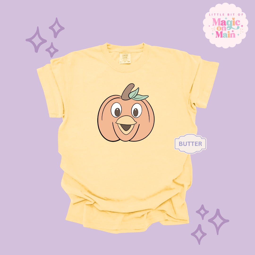 PRINTED ORANGE BIRD PUMPKIN - ADULT T-SHIRT