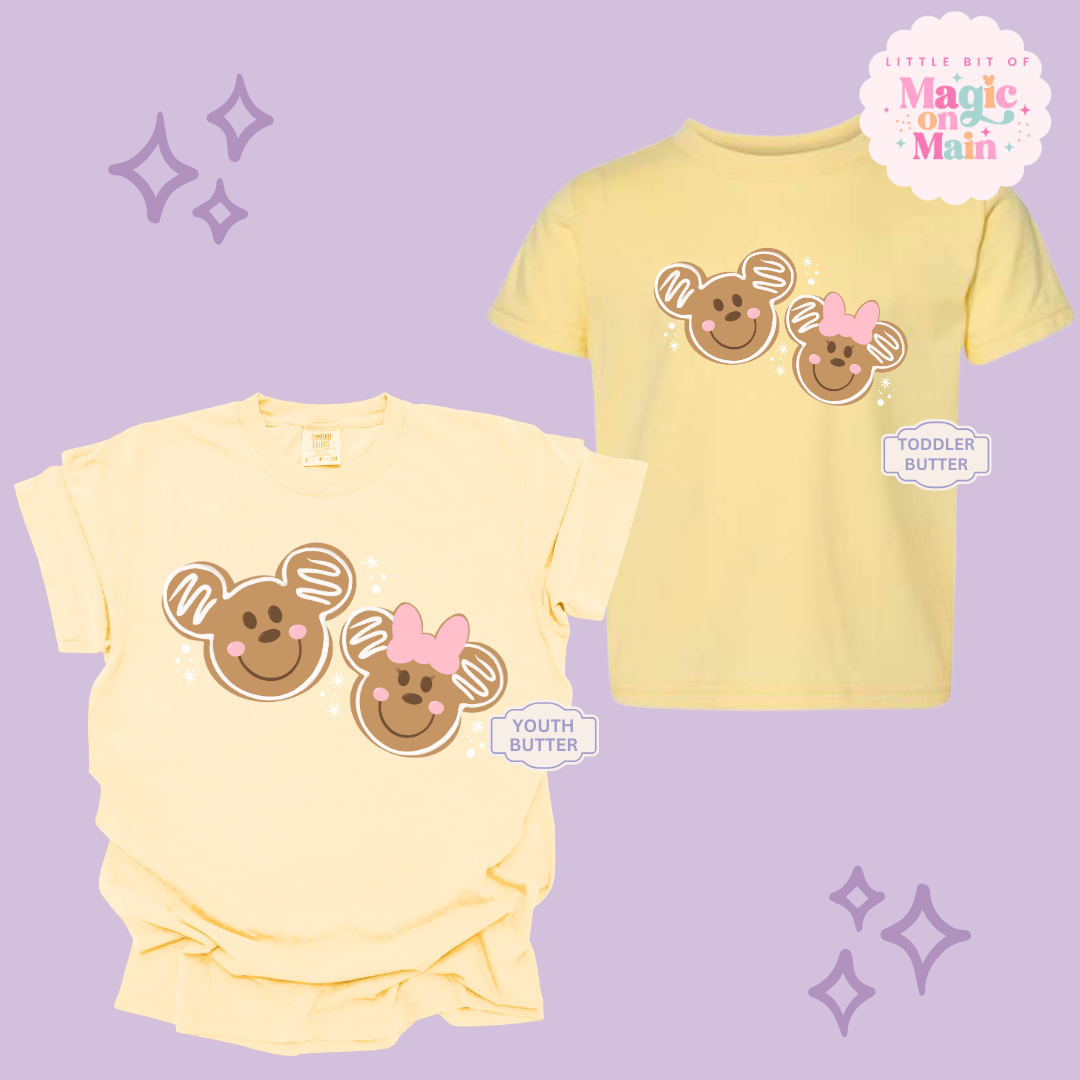 PRINTED GINGERBREAD MICKEY & MINNIE - EXCLUSIVE TO MoM - YOUTH/TODDLER