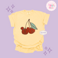 EMBROIDERED MICKEY PUMPKIN CHERRY - ADULT T-SHIRT