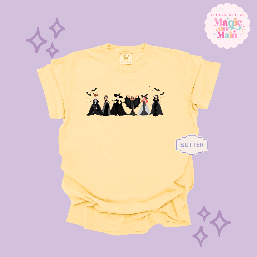 PRINTED SPOOKY PRINCESSES - ADULT T-SHIRT