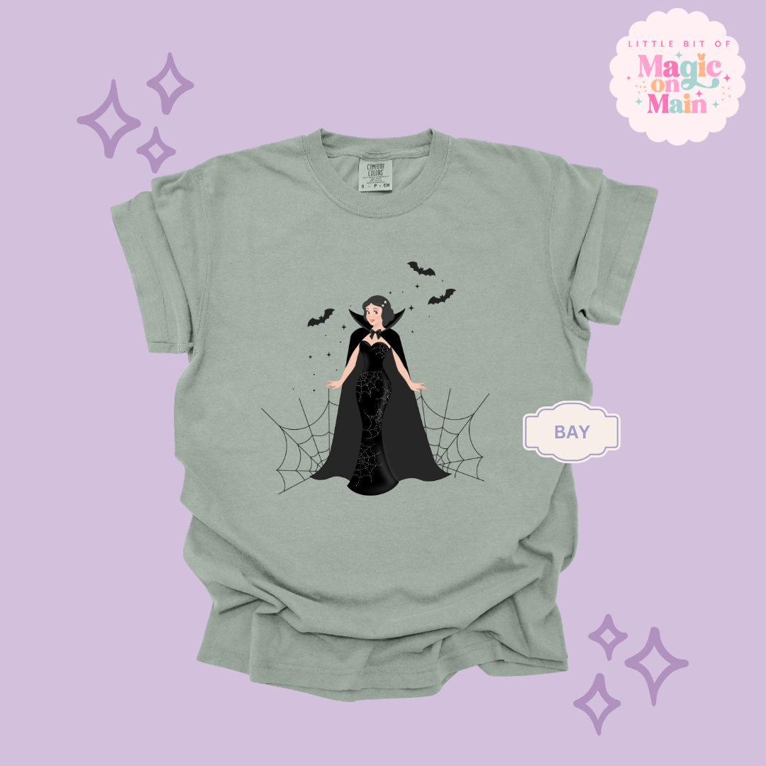 PRINTED SPOOKY SNOW WHITE - ADULT T-SHIRT