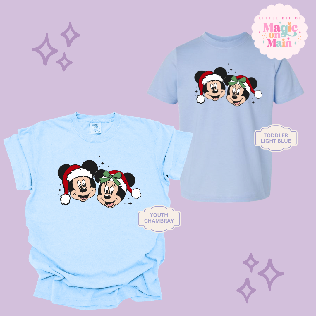 PRINTED MICKEY & MINNIE CHRISTMAS - YOUTH/TODDLER