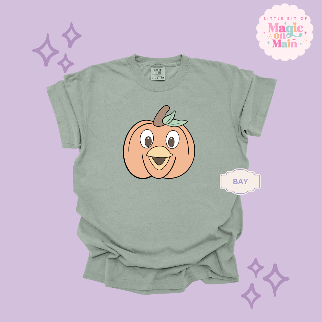 PRINTED ORANGE BIRD PUMPKIN - ADULT T-SHIRT