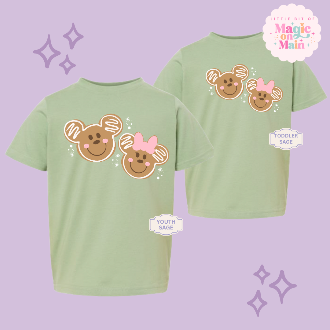 PRINTED GINGERBREAD MICKEY & MINNIE - EXCLUSIVE TO MoM - YOUTH/TODDLER