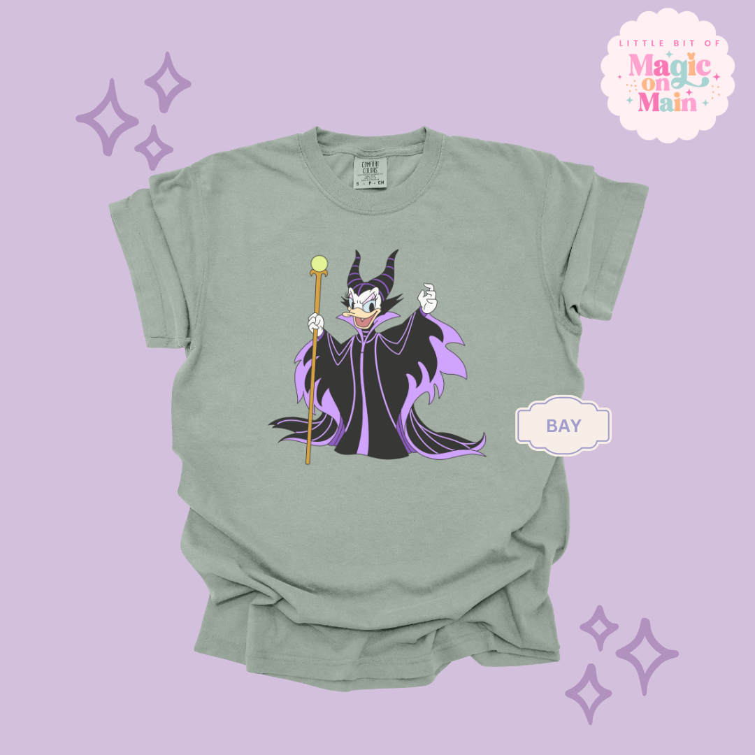 PRINTED MALEFICENT DAISY - ADULT T-SHIRT
