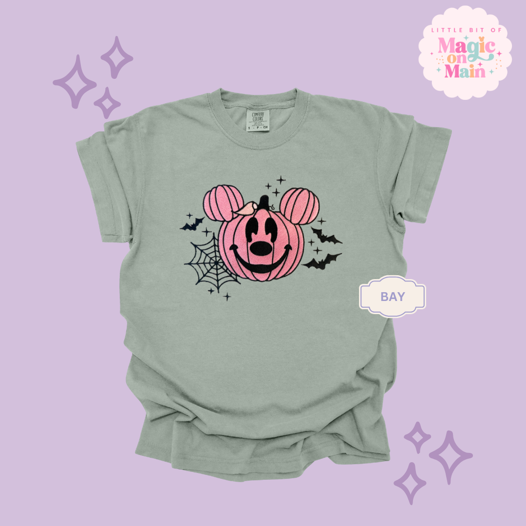 EMBROIDERED PINK PUMPKIN - EXCLUSIVE TO MoM - ADULT T-SHIRT