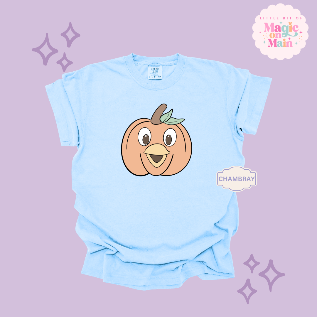 PRINTED ORANGE BIRD PUMPKIN - ADULT T-SHIRT