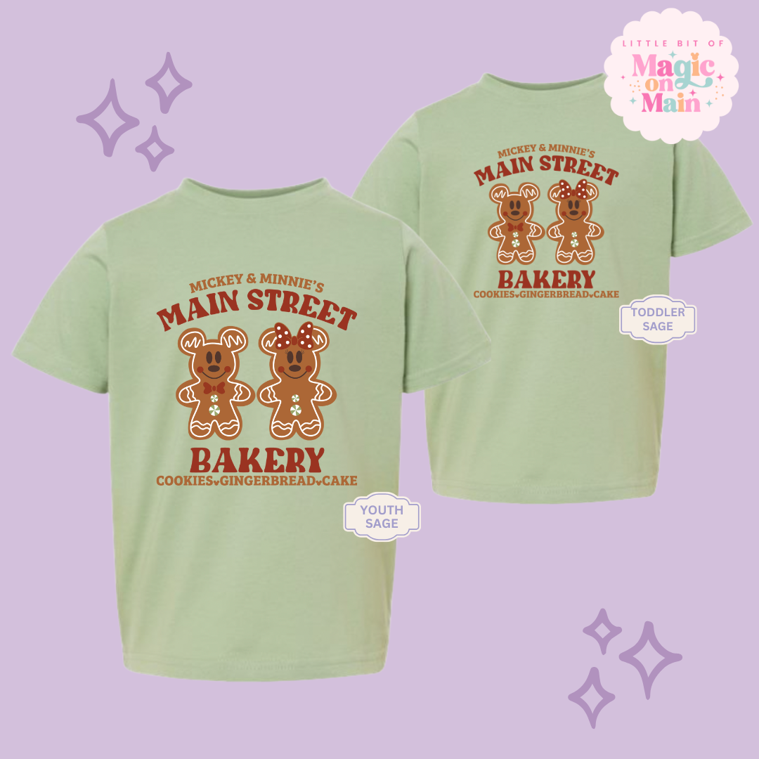 PRINTED MAIN STREET BAKERY RED - YOUTH/TODDLER
