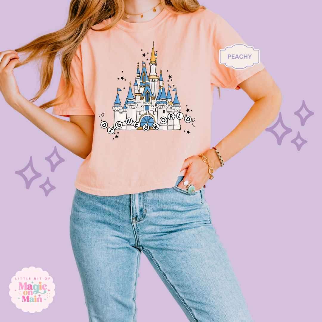PRINTED DWORLD CASTLE - WOMENS BOXY T-SHIRT