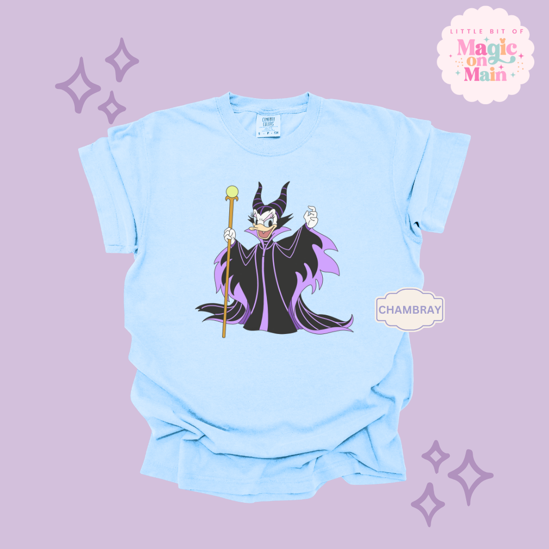 PRINTED MALEFICENT DAISY - ADULT T-SHIRT