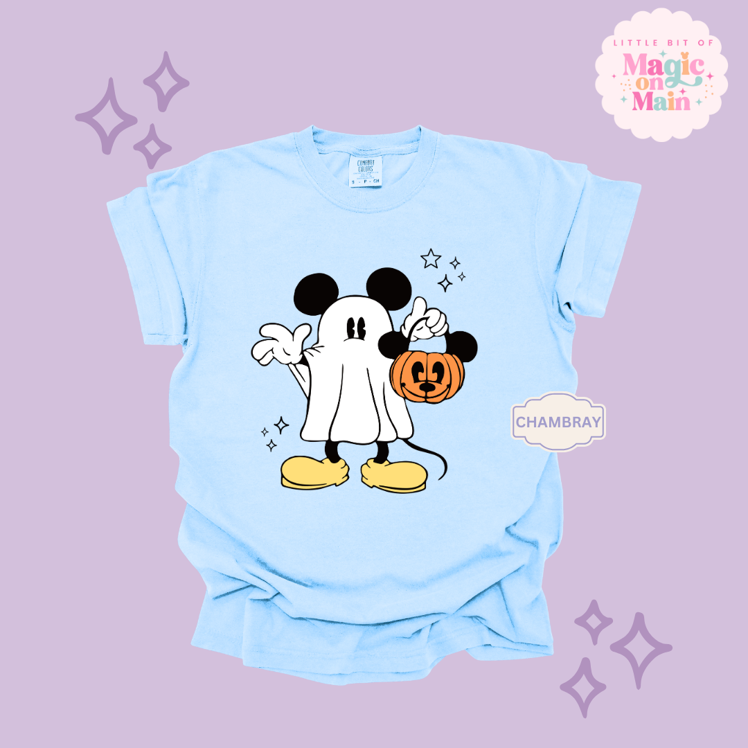 PRINTED MICKEY GHOST - ADULT T-SHIRT