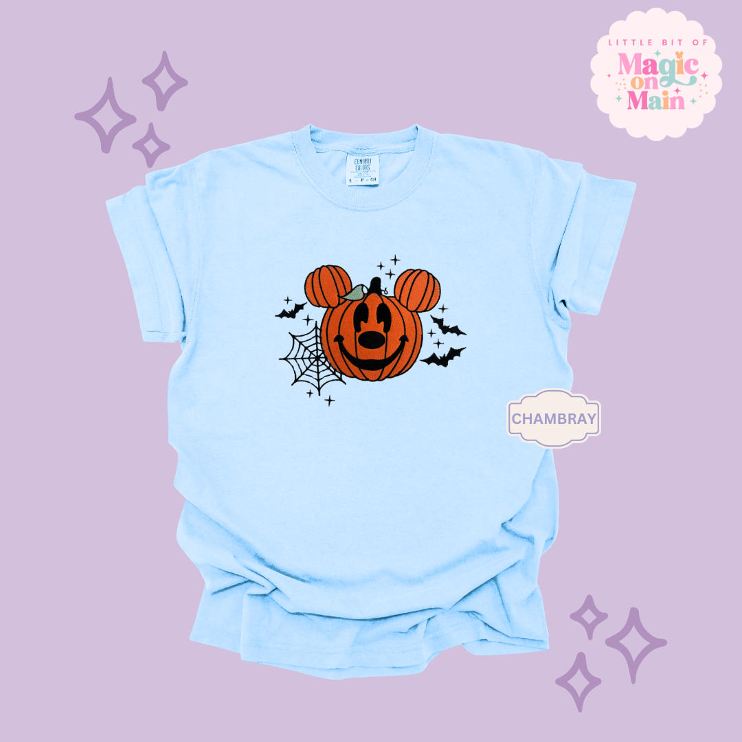 EMBROIDERED ORANGE PUMPKIN - EXCLUSIVE TO MoM - ADULT T-SHIRT