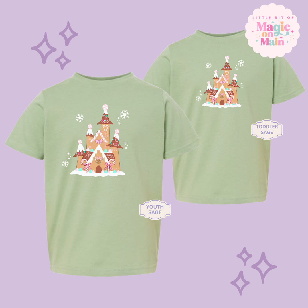 PRINTED GINGERBREAD CASTLE - EXCLUSIVE TO MoM - YOUTH/TODDLER