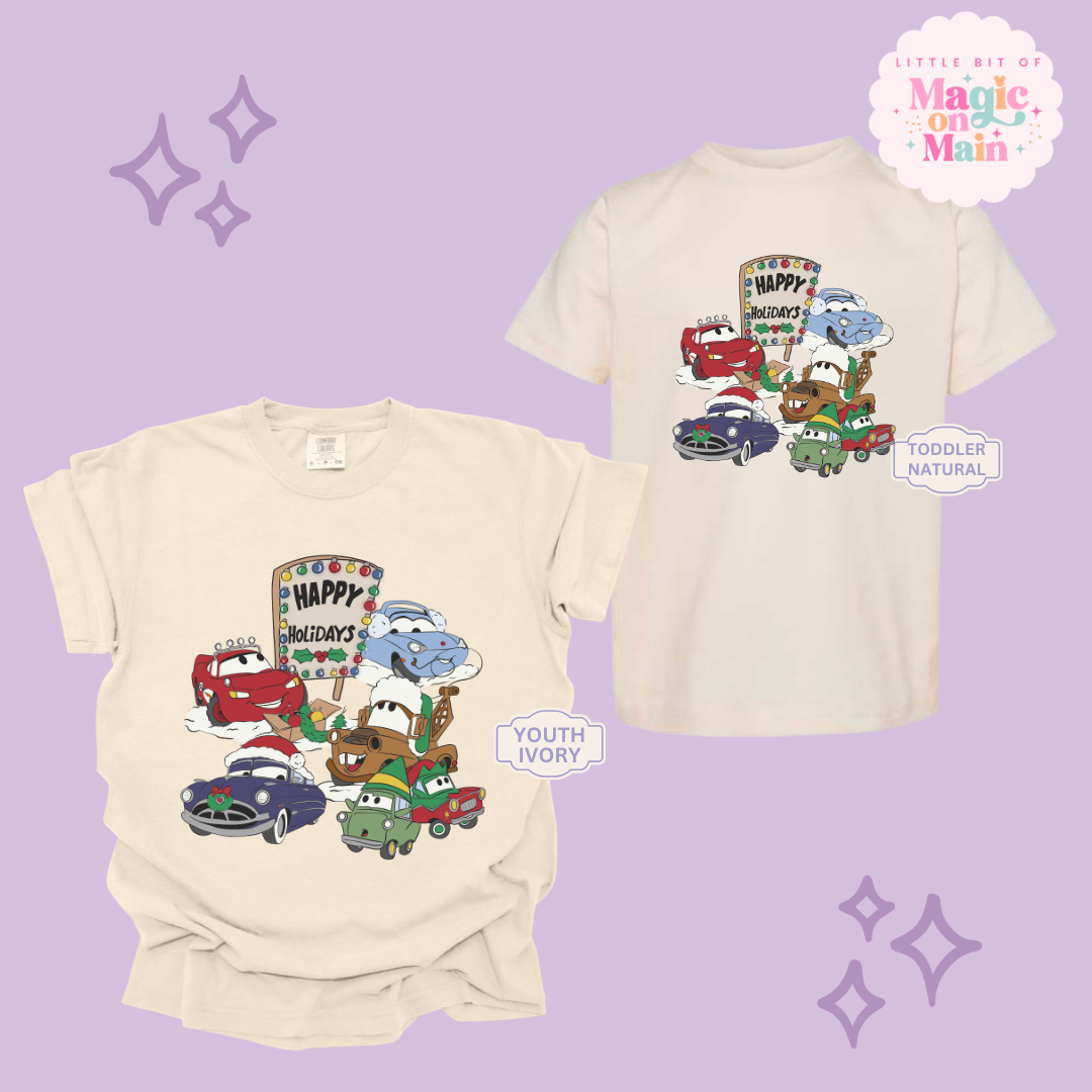 PRINTED CAR CHRISTMAS - YOUTH/TODDLER