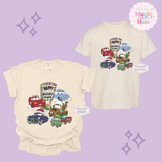 PRINTED CAR CHRISTMAS - YOUTH/TODDLER