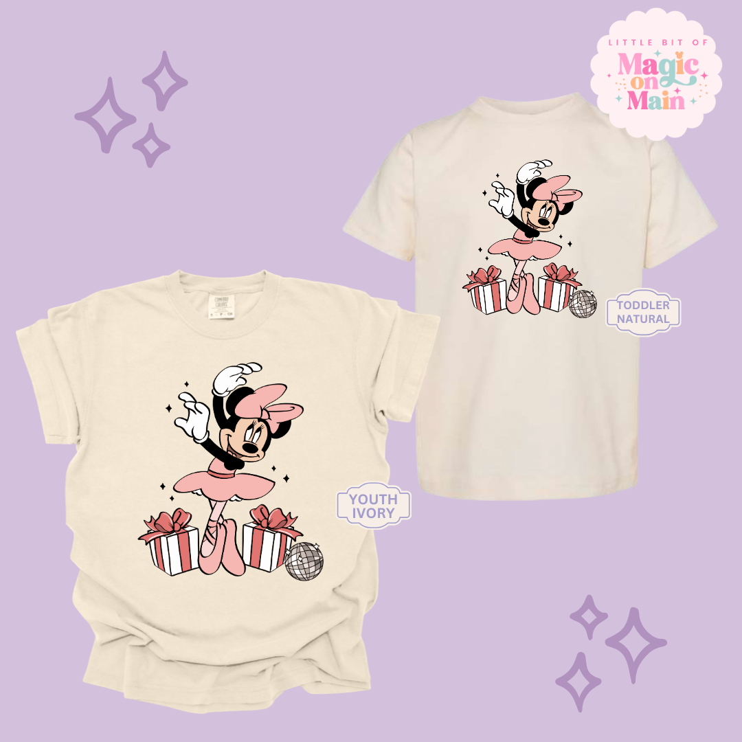 PRINTED MINNIES CHRISTMAS BALLERINA - YOUTH/TODDLER