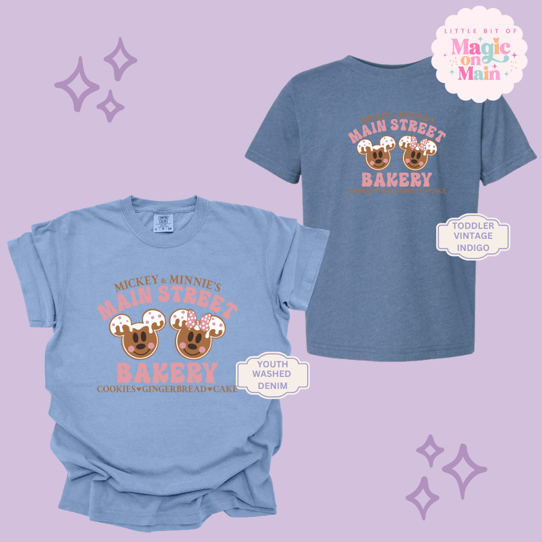 PRINTED MAIN STREET BAKERY PINK - YOUTH/TODDLER