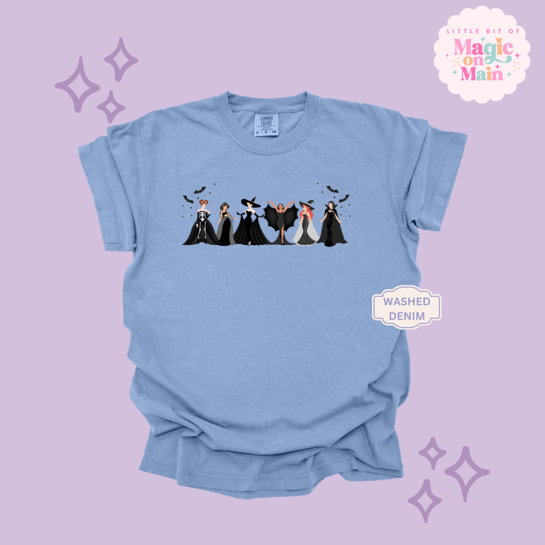 PRINTED SPOOKY PRINCESSES - ADULT T-SHIRT